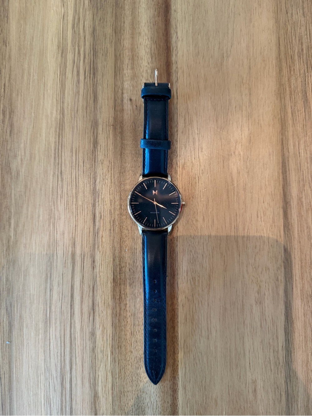 MVMT Minimalist Black Leather Watch